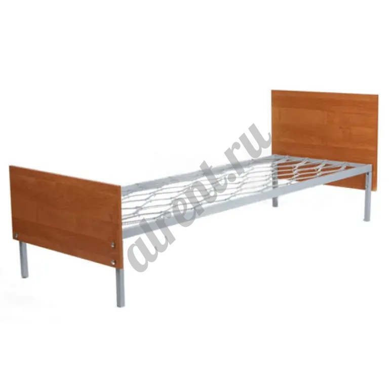 Кровати металлические долговечные с ДСП спинками
